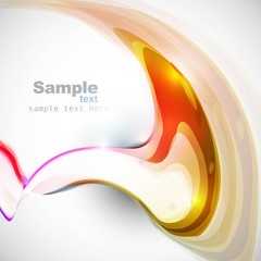 Sticker - abstract colorful wave vector whit background