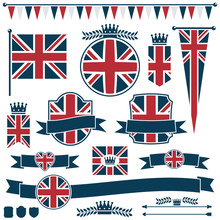 Uk Flags And Ribbons
