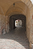 Fototapeta Na drzwi - Doorway at the medieval castle, Jaunpils, Latvia.