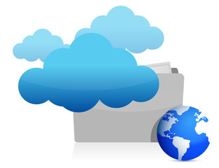 cloud computing information concept illustration design