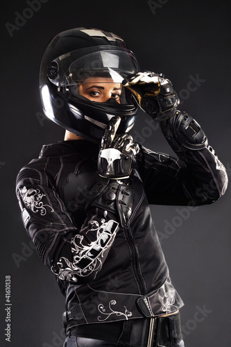 Fototapeta na wymiar Beautiful biker