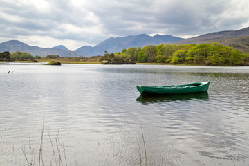 Naklejka na meble Boat on the Killarney lake, Co. Kerry in Ireland