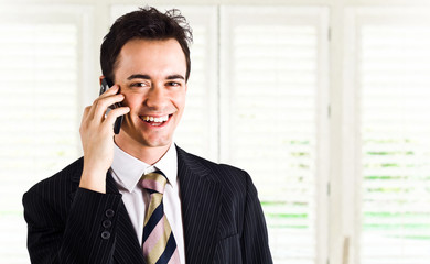 Businessman talking on the phone