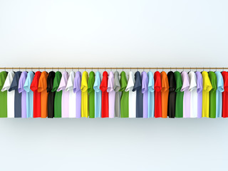 clothes on hangers