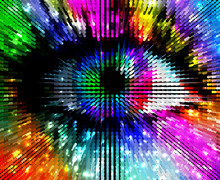 Artistic Colorful Eye, Abstract Illustration