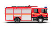 Einsatzfahrzeug der Feuerwehr (Seitenansicht)