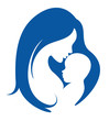 mother and baby vector symbol