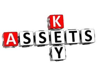 Aufkleber - 3D Assets Key Crossword
