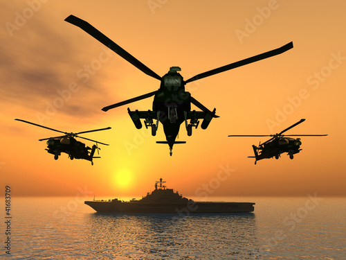 Fototapeta dla dzieci Apache Helicopter