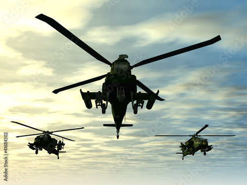 Fototapeta dla dzieci Apache Helicopter