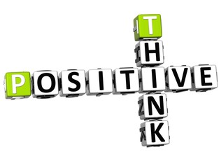 Poster - 3D Think Positive Crossword