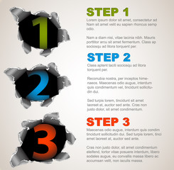 Poster - one two three - vector progress background with numbers