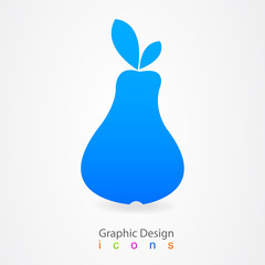 graphic design logo pear.