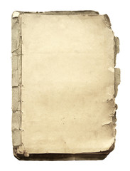 Wall Mural - Old book isolated on white background