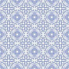 Aufkleber - Seamless wallpaper with floral ornament