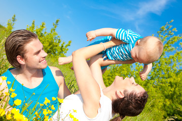 Canvas Print - familie spass