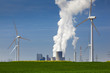 green energy against power plant