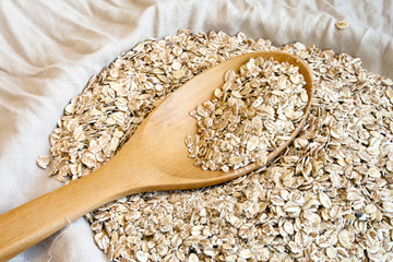 Canvas Print - Oats seed in spoon