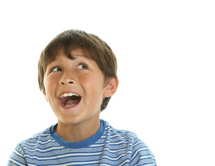 Portrait of young happy boy