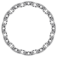 Rounded frame in the style of Art Nouveau