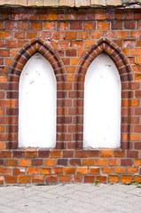 wall with two windows arc