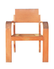 Wall Mural - vintage wooden chair isolated on white background