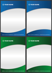 Blue & green adv backgrounds