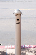 Public Ashtray Stand In The Park