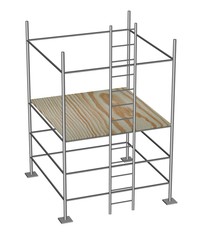 Wall Mural - 3d render of construction scaffolding