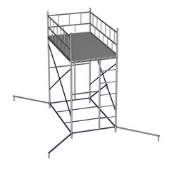 Sticker - 3d render of construction scaffolding