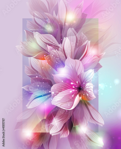 rozowe-liscie-i-kwiaty-z-kolorowymi-swiatlami