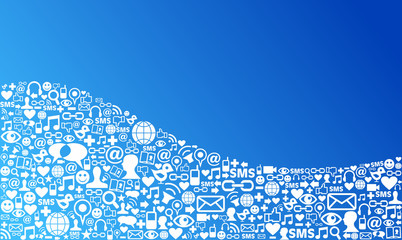 Social media network icon background