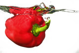 Fototapeta  - Red pepper splash