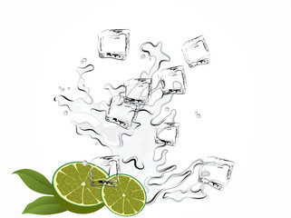 Poster - Limes and water