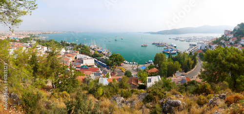 Tematy plakatów panoramiczny-widok-z-nadmorskiego-kurortu-fethiye-turcja