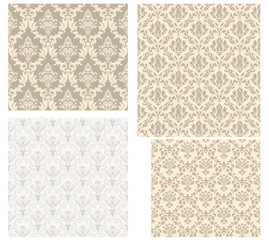 Poster - seamless damask pattern