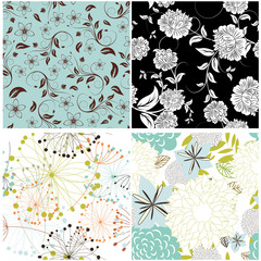 Poster - seamless floral pattern