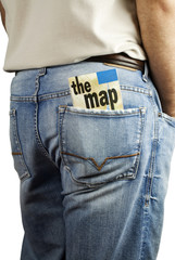 Travel map in back pocket