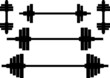 silhouettes of weights. second wariant