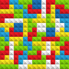 Poster - Abstract seamless background of color game figures