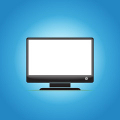 Poster - Glowing computer monitor with the blank screen