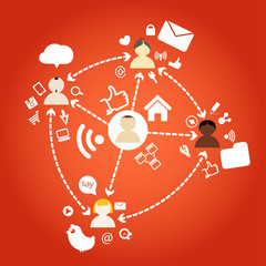 Poster - Diferrent nations of people network connections