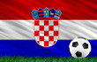 Soccer ball and flag