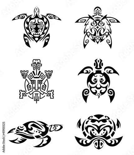 Naklejka dekoracyjna Turtle Tattoo