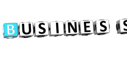 Poster - 3D Bussines Buy Sell Crossword on white background