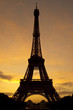 Sunset at the Eiffel Tower, Paris, France.