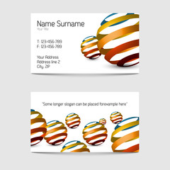 Wall Mural - Set of modern vector business card templates