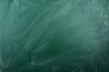 Close Up Of An Empty School Green  Chalkboard