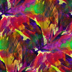  seamless painting purple red green yellow watercolor with bright