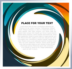 Fototapete - Abstract vector background with colorful swirl